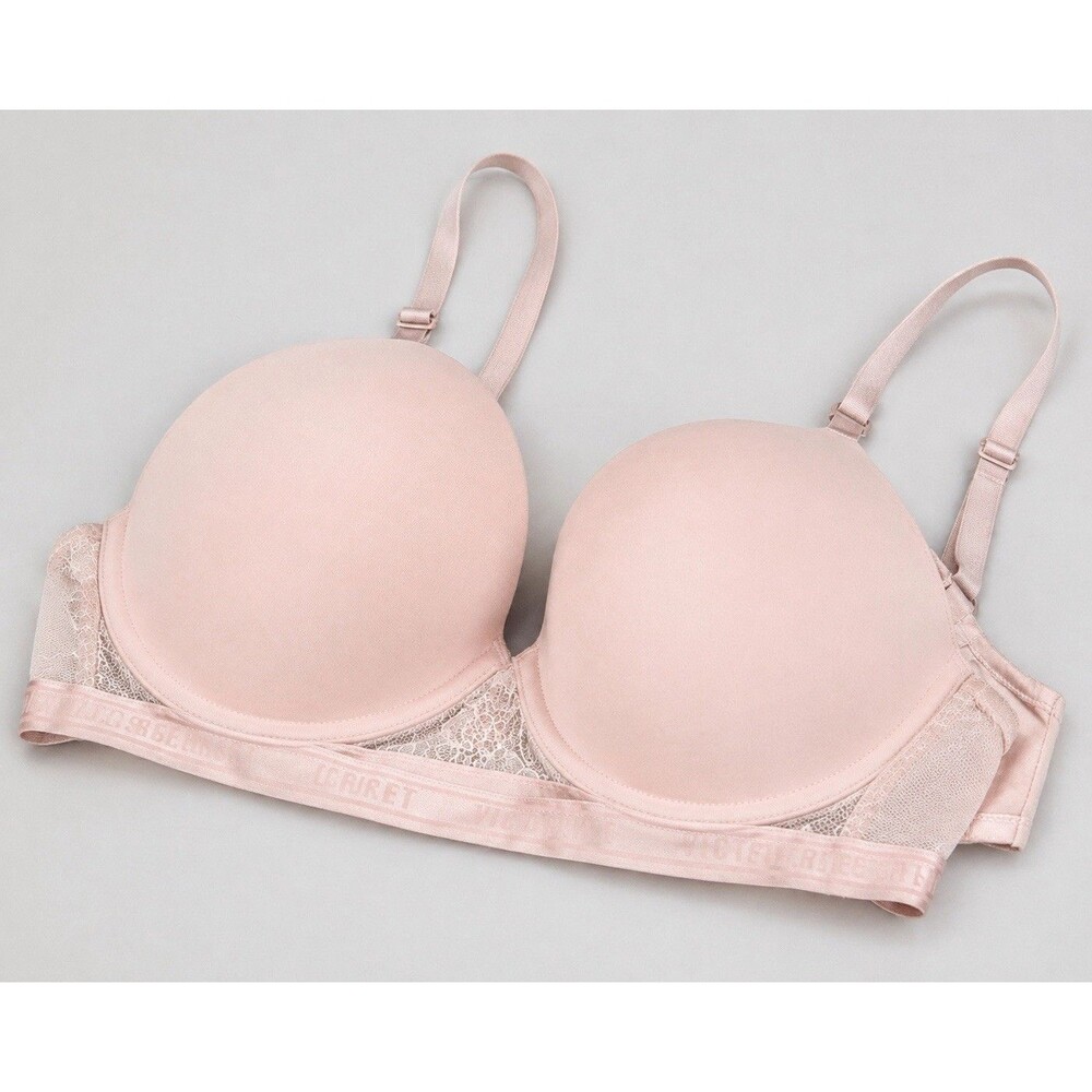 Victoria’s Secret Very Sexy Push-Up Bra 38D Blush Pink Lace Logo Band